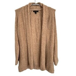BANANA REPUBLIC WOOL BLEND LONG CARDIGAN, TAN, SIZE XS